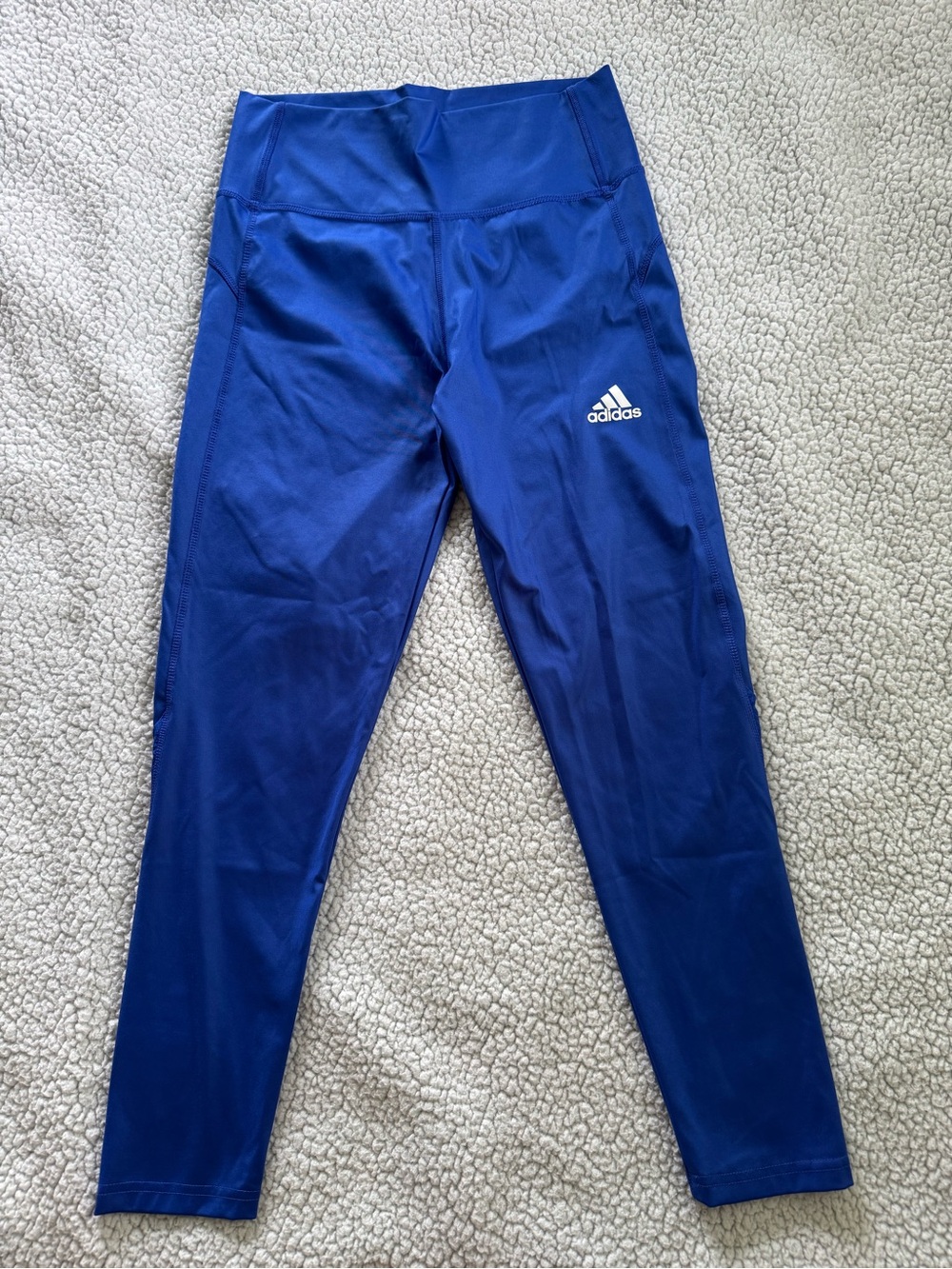 Adidas Royal Blue High-Rise Performance Leggings